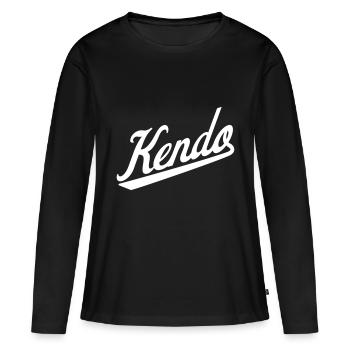 Kendo - T-shirt manches longues Premium bio Femme - noir - Devant - Julia (174cm)