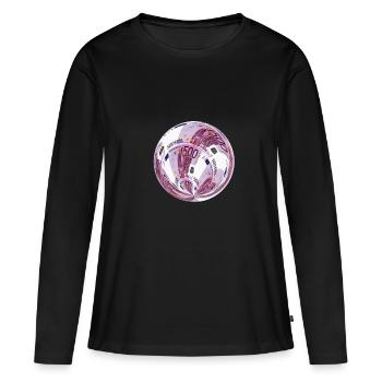 euro 500 schein - Frauen Premium Bio Langarmshirt - Schwarz - Vorne - Julia (174cm)