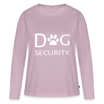 Dogsécurité - T-shirt manches longues Premium bio Femme - rose poudré - Devant - Julia (174cm)
