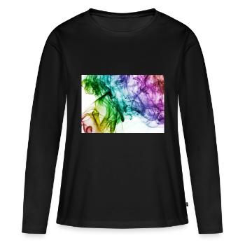 Bunt - Frauen Premium Bio Langarmshirt - Schwarz - Vorne - Julia (174cm)
