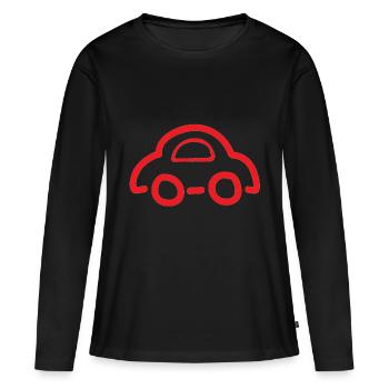 Imprint of a red car - Women's Premium Organic Long Sleeve Shirt - black - Front - Julia (174cm)