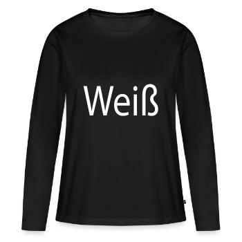 blanc - T-shirt manches longues Premium bio Femme - noir - Devant - Julia (174cm)