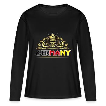 Germany - T-shirt manches longues Premium bio Femme - noir - Devant - Julia (174cm)