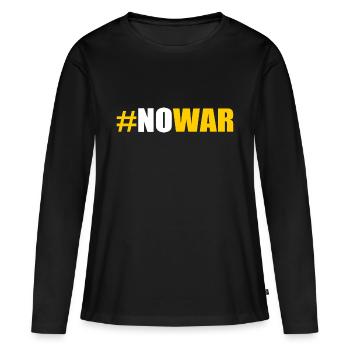 No war - Women's Premium Organic Long Sleeve Shirt - black - Front - Julia (174cm)
