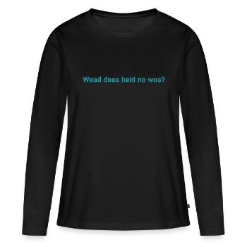 Dictons bavarois - T-shirt manches longues Premium bio Femme - noir - Devant - Julia (174cm)