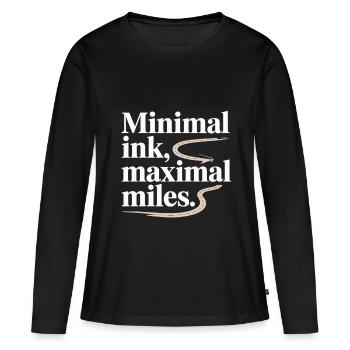 Carte routière SIG Minimal Ink Maximal Miles - T-shirt manches longues Premium bio Femme - noir - Devant - Julia (174cm)