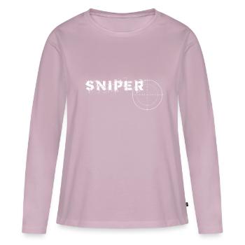 Sniper crosshair e-Sport white - Women's Premium Organic Long Sleeve Shirt - dusky pink - Front - Julia (174cm)