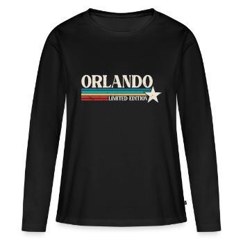 Orlando Florida - Women's Premium Organic Long Sleeve Shirt - black - Front - Julia (174cm)