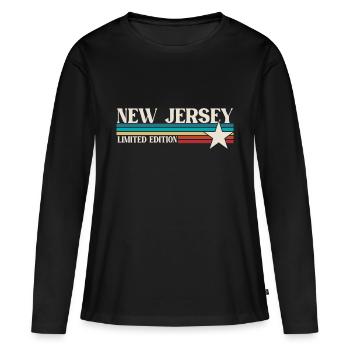 New Jersey - T-shirt manches longues Premium bio Femme - noir - Devant - Julia (174cm)