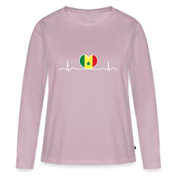 Senegal - Women's Premium Organic Long Sleeve Shirt - dusky pink - Front - Julia (174cm)