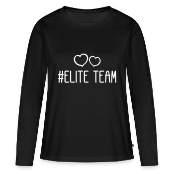Amour du cœur de l’équipe d’élite - T-shirt manches longues Premium bio Femme - noir - Devant - Julia (174cm)