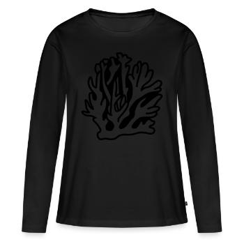 Océan de corail - T-shirt manches longues Premium bio Femme - noir - Devant - Julia (174cm)