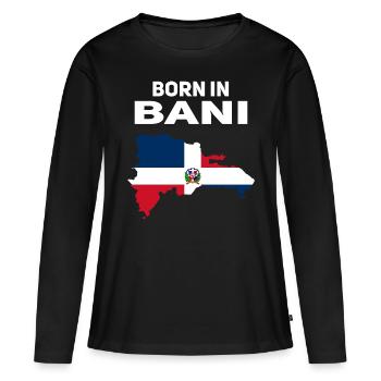 République dominicaine - T-shirt manches longues Premium bio Femme - noir - Devant - Julia (174cm)