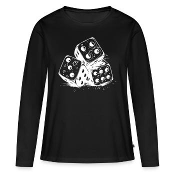 Mourir - T-shirt manches longues Premium bio Femme - noir - Devant - Julia (174cm)