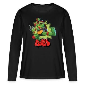 TMNT Mutant Mayhem Avec Turtle Raph - T-shirt manches longues Premium bio Femme - noir - Devant - Julia (174cm)