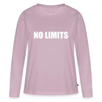 No limits - Women's Premium Organic Long Sleeve Shirt - dusky pink - Front - Julia (174cm)