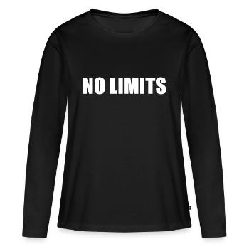 No limits - Frauen Premium Bio Langarmshirt - Schwarz - Vorne - Julia (174cm)