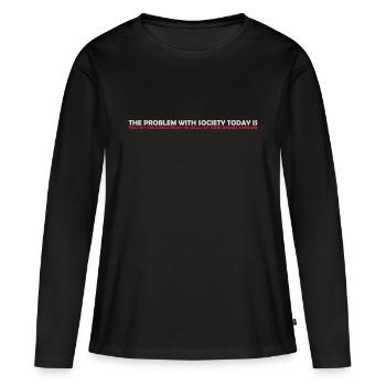 boissons de crânes ennemis - T-shirt manches longues Premium bio Femme - noir - Devant - Julia (174cm)