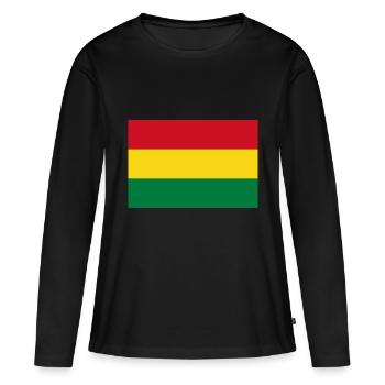 Bolivie - T-shirt manches longues Premium bio Femme - noir - Devant - Julia (174cm)