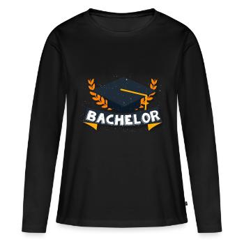 Bachelor - Frauen Premium Bio Langarmshirt - Schwarz - Vorne - Julia (174cm)