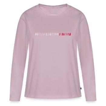 Je me suis rasé les couilles - T-shirt manches longues Premium bio Femme - rose poudré - Devant - Julia (174cm)