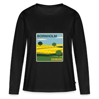 Bornholm Daenemark - Frauen Premium Bio Langarmshirt - Schwarz - Vorne - Julia (174cm)