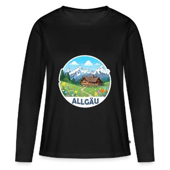 Alpes de l’Allgäu - T-shirt manches longues Premium bio Femme - noir - Devant - Julia (174cm)