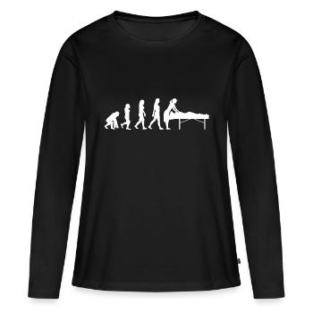 Kinésithérapeute - T-shirt manches longues Premium bio Femme - noir - Devant - Julia (174cm)