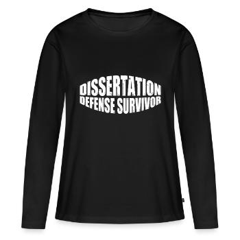 Soutenance de thèse Survivant 10 - T-shirt manches longues Premium bio Femme - noir - Devant - Julia (174cm)