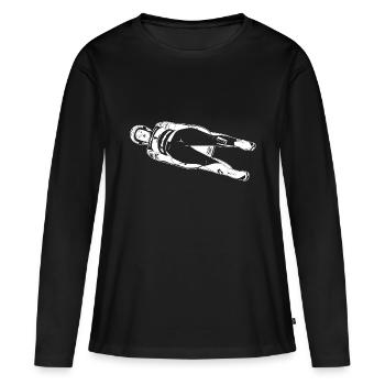 Rennrodeln - Rodeln - Rennrodler - Schlittenrennen - Frauen Premium Bio Langarmshirt - Schwarz - Vorne - Julia (174cm)
