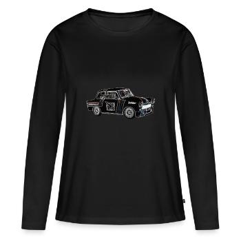 Couleur  - T-shirt manches longues Premium bio Femme - noir - Devant - Julia (174cm)