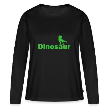 Dino Dinosaur Dinosaur - Women's Premium Organic Long Sleeve Shirt - black - Front - Julia (174cm)