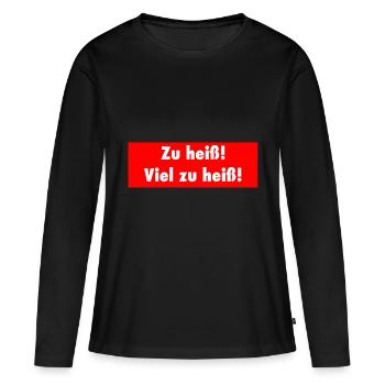 Chaud ... trop chaud - T-shirt manches longues Premium bio Femme - noir - Devant - Julia (174cm)