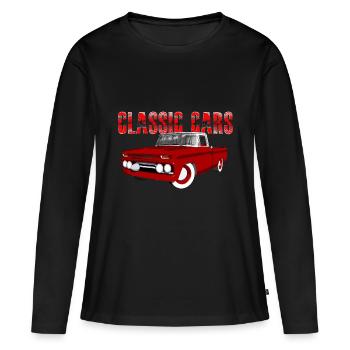Classic Cars - V8 US Classic Car - Women's Premium Organic Long Sleeve Shirt - black - Front - Julia (174cm)