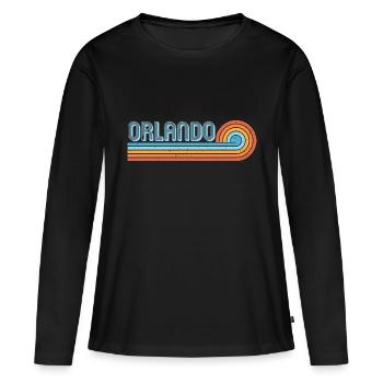 Orlando Florida - Women's Premium Organic Long Sleeve Shirt - black - Front - Julia (174cm)
