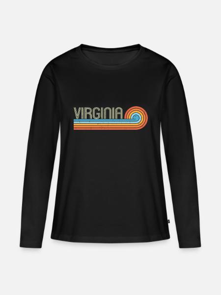 Virginia - Frauen Premium Bio Langarmshirt - Schwarz
