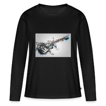 Electro Guitar - T-shirt manches longues Premium bio Femme - noir - Devant - Julia (174cm)