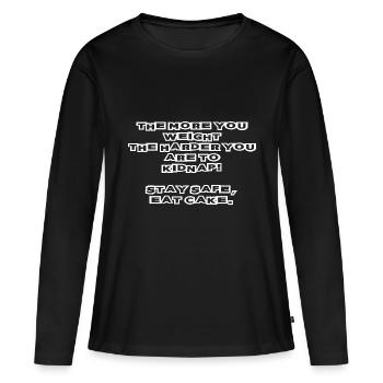 énonciations drôles drôle drôle drôle humour - T-shirt manches longues Premium bio Femme - noir - Devant - Julia (174cm)