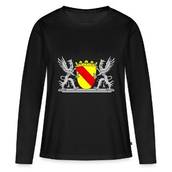 Großherzogtum Baden - Frauen Premium Bio Langarmshirt - Schwarz - Vorne - Julia (174cm)