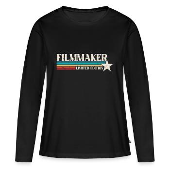 Cinéaste - T-shirt manches longues Premium bio Femme - noir - Devant - Julia (174cm)