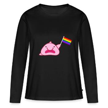 Rainbow flag - Women's Premium Organic Long Sleeve Shirt - black - Front - Julia (174cm)