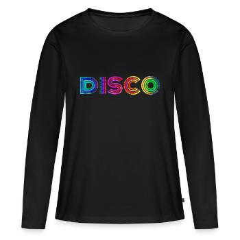 disco - Women's Premium Organic Long Sleeve Shirt - black - Front - Julia (174cm)