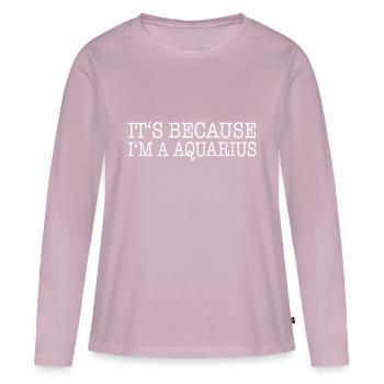 Sternzeichen Wassermann - Frauen Premium Bio Langarmshirt - Altrosa - Vorne - Julia (174cm)