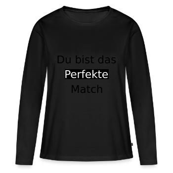 Perfect match - Women's Premium Organic Long Sleeve Shirt - black - Front - Julia (174cm)