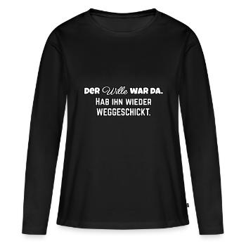 La volonté était là. Il est renvoyé - T-shirt manches longues Premium bio Femme - noir - Devant - Julia (174cm)