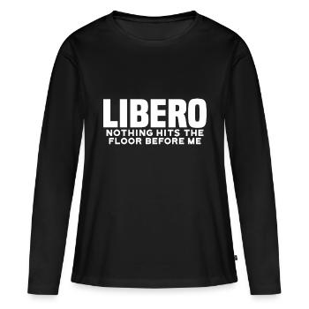 Libero, Nothing Hits The Floor Before Me 8 - Women's Premium Organic Long Sleeve Shirt - black - Front - Julia (174cm)