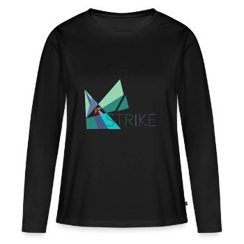 Grève - Grève, refus de travail - T-shirt manches longues Premium bio Femme - noir - Devant - Julia (174cm)