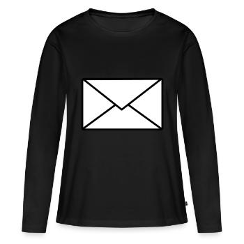 Lettre - T-shirt manches longues Premium bio Femme - noir - Devant - Julia (174cm)