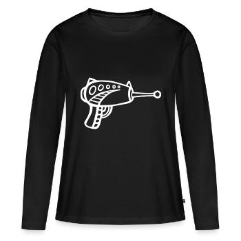 Fazer - T-shirt manches longues Premium bio Femme - noir - Devant - Julia (174cm)