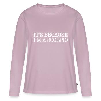 Sternzeichen Skorpion - Frauen Premium Bio Langarmshirt - Altrosa - Vorne - Julia (174cm)